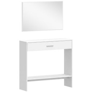 Mueble de entrada 91.5x27.9x85.5 cm color blanco Homcom