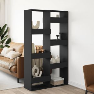 Librerías madera ingeniería negro 100x33x175 cm