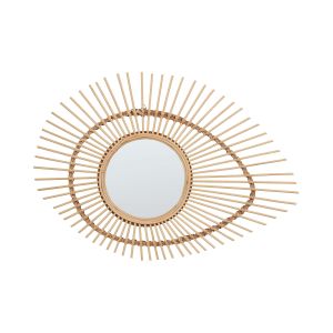 Espejo de pared bario 63 cm 45 cm bambú natural