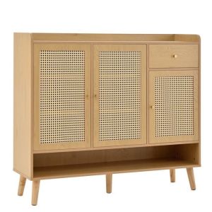 Zapatero marrón - 3 puertas 1 cajón - 120 cm