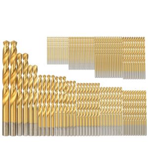 Juego 99 brocas 1/16-3/8" HSS titanio