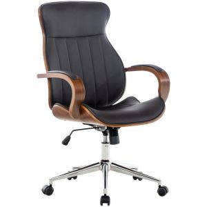 Silla de oficina giratoria - nogal marrón