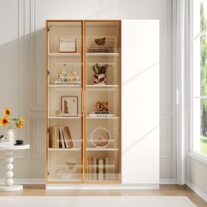 Vitrina con 3 puertas y LED blanco 165x110x35cm