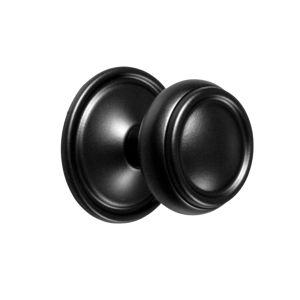 Pomo Para Puerta Latón Con Roseta/Negro (Unidad)