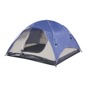 Tienda de campaña bergeijk doble techo poliéster 213x213x130 cm -azul/beige