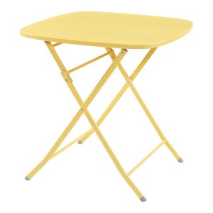 Mesa plegable sande cuadrada - amarillo [en.casa]