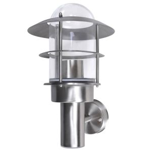 vidaXL lámpara de pared de exterior de acero inoxidable