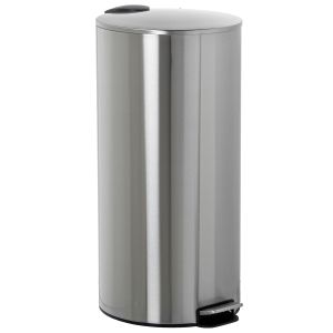 Papelera acero inoxidable 27l. Con pedal acero mate