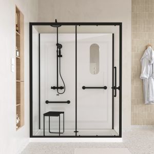 Cabina ducha accesible 160x85x220 cm con grifo termost?tico