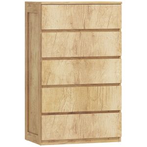 Cómoda 60x39x100 cm color marrón Homcom, hogar - muebles de dormitorio