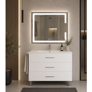Mueble de baño con lavabo ribera sin espejo 90x45 cm blanco
