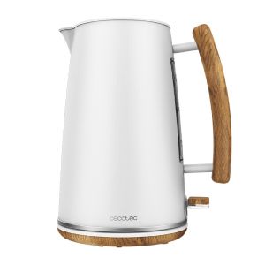 Cecotec hervidor de agua thermosense 400 white woody. 3000 w, capacidad 1,7