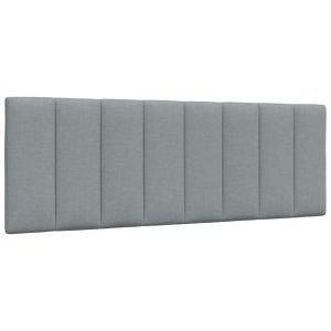 Cabecero de cama acolchado tela gris claro 120 cm eso9185