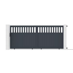 Pack portón eléctrico corredero 4m santis a.160cm + motor ranger c300