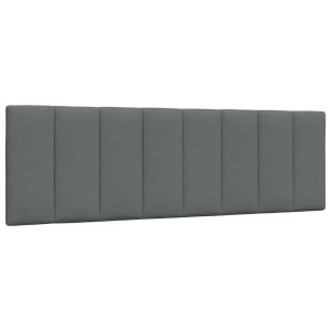Cabecero de cama acolchado tela gris oscuro 160 cm eso7813