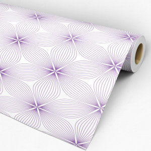 Papel pintado floral moradas 60cm por 250cm