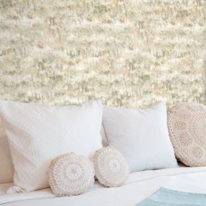 Papel pintado tnt con pinceladas acuarela beige