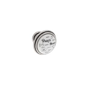 Pomo para muebles q4 en zamac y porcel diám 35mm brillante lote de 6