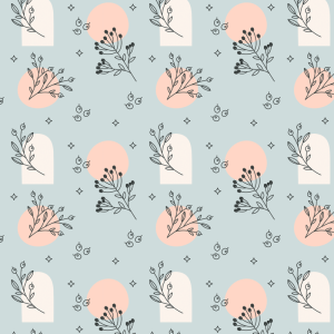Papel pintado floral boho azul 60cm por 250cm