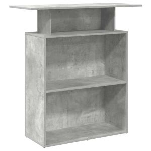 Mostrador de recepción de 100x40x104 cm en color gris cemento