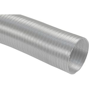 Tubo salida de humos de alumínio blanco extensible de 110 x 5 m
