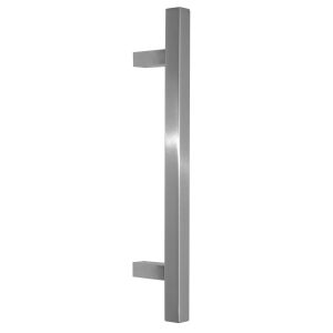 Tirador cuadrado 30x30 mm - dist. Entre ejes 500 - acero inox. 304 pulido.