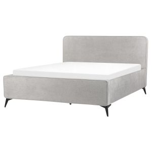 Cama tela valognes 160 x 200 cm gris claro