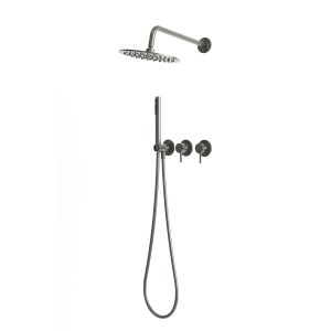 Kit ducha empotrado pared acero inox 316l canna di fucile rociador 30 cm