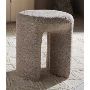Taburete tau rizo suave topo 44dx47 cms