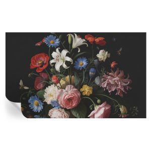 Murales autoadhesivos flores con insectos 416x254 tulup
