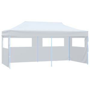 vidaXL carpa de fiestas plegable paredes laterales acero blanco 3x6 m