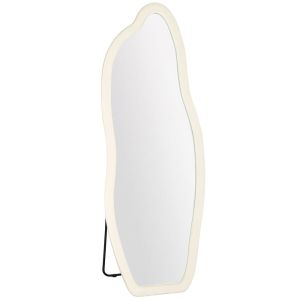 Espejo cuerpo entero 60x4x160 cm vidrio templado, mdf color beige Homcom