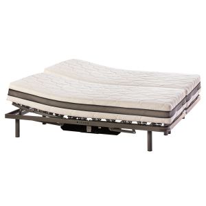Cama articulada de matrimonio con colchón hapi-150cmx190cm-mando c