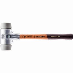 Mazo mediano halder simplex tpe con carcasa de aluminio y mango de madera -