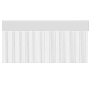 Cortina para puertas de PVC stripe transparente on blanco / 120 x 220