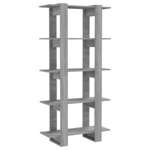 vidaXL estantería madera contrachapada gris sonoma 80x30x160 cm