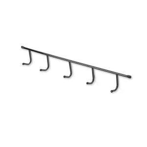 Perchero de pared rei c1030 | 358x58x41 mm | negro mate