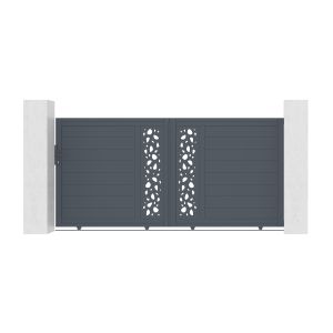 Puerta corredera sunny 350x140 cm + postes elda + ranger c300