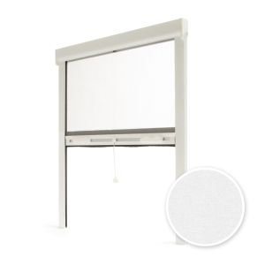 Mosquitera enrollable para ventana 125x160 cm - blanco texturado