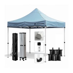 Carpa plegable naturcamper garden 3x3m hexagonal bars gris