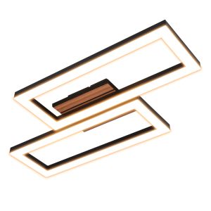 NETTLIFE plafón LED 50cm 3000K negro dormitorio