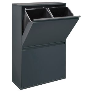 Arregui basic cr604-b cubo de basura y reciclaje de acero 4 x 17 l (68 l)