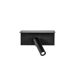 Aplique de pared LED negro - fabrilamp - leonardo - 3w - 150 lúmenes - 4000