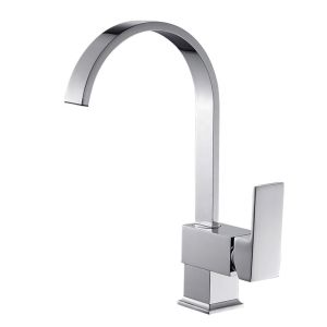 Grifo lavabo caño alto monomando, cromo