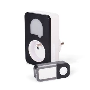 Timbre inalámbrico sin pilas con enchufe integrado sone + black
