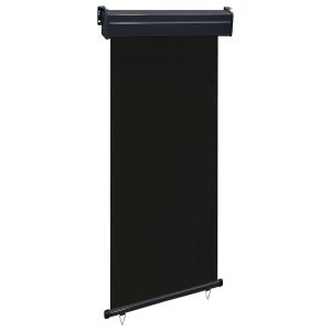 vidaXL toldo lateral de balcón negro 105x250 cm