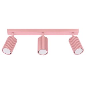 Plafones karbon 3 rosa aluminio 45x16.5x6.5cm