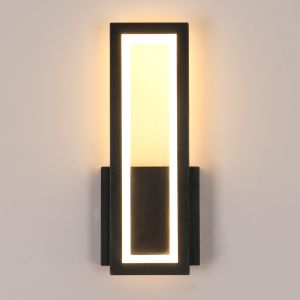Aplique de pared acrílico 16 w 3000 k negro