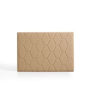 Cabecero ágata para cama de 100 de polipiel camel 115x115x8. Matris
