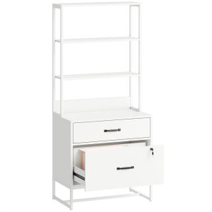 Mueble archivador 70x40x157 cm color blanco Homcom